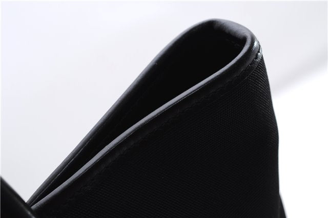 Authentic GUCCI Vintage Shoulder Tote Bag Nylon Leather Black 0562E