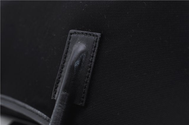 Authentic GUCCI Vintage Shoulder Tote Bag Nylon Leather Black 0562E