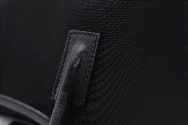 Authentic GUCCI Vintage Shoulder Tote Bag Nylon Leather Black 0562E