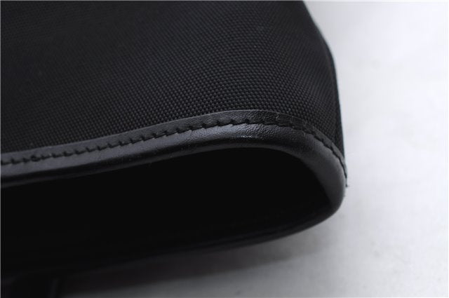Authentic GUCCI Vintage Shoulder Tote Bag Nylon Leather Black 0562E