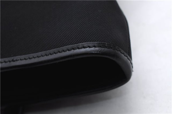Authentic GUCCI Vintage Shoulder Tote Bag Nylon Leather Black 0562E