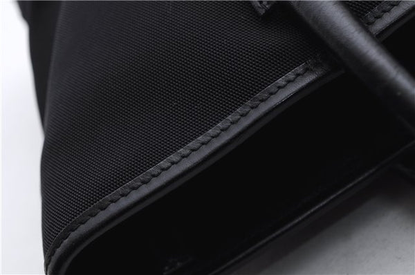 Authentic GUCCI Vintage Shoulder Tote Bag Nylon Leather Black 0562E