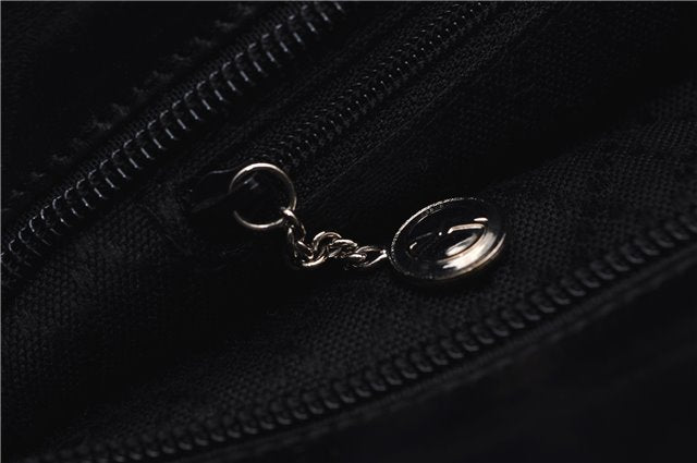 Authentic GUCCI Vintage Shoulder Tote Bag Nylon Leather Black 0562E