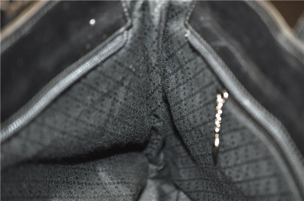 Authentic GUCCI Vintage Shoulder Tote Bag Nylon Leather Black 0562E