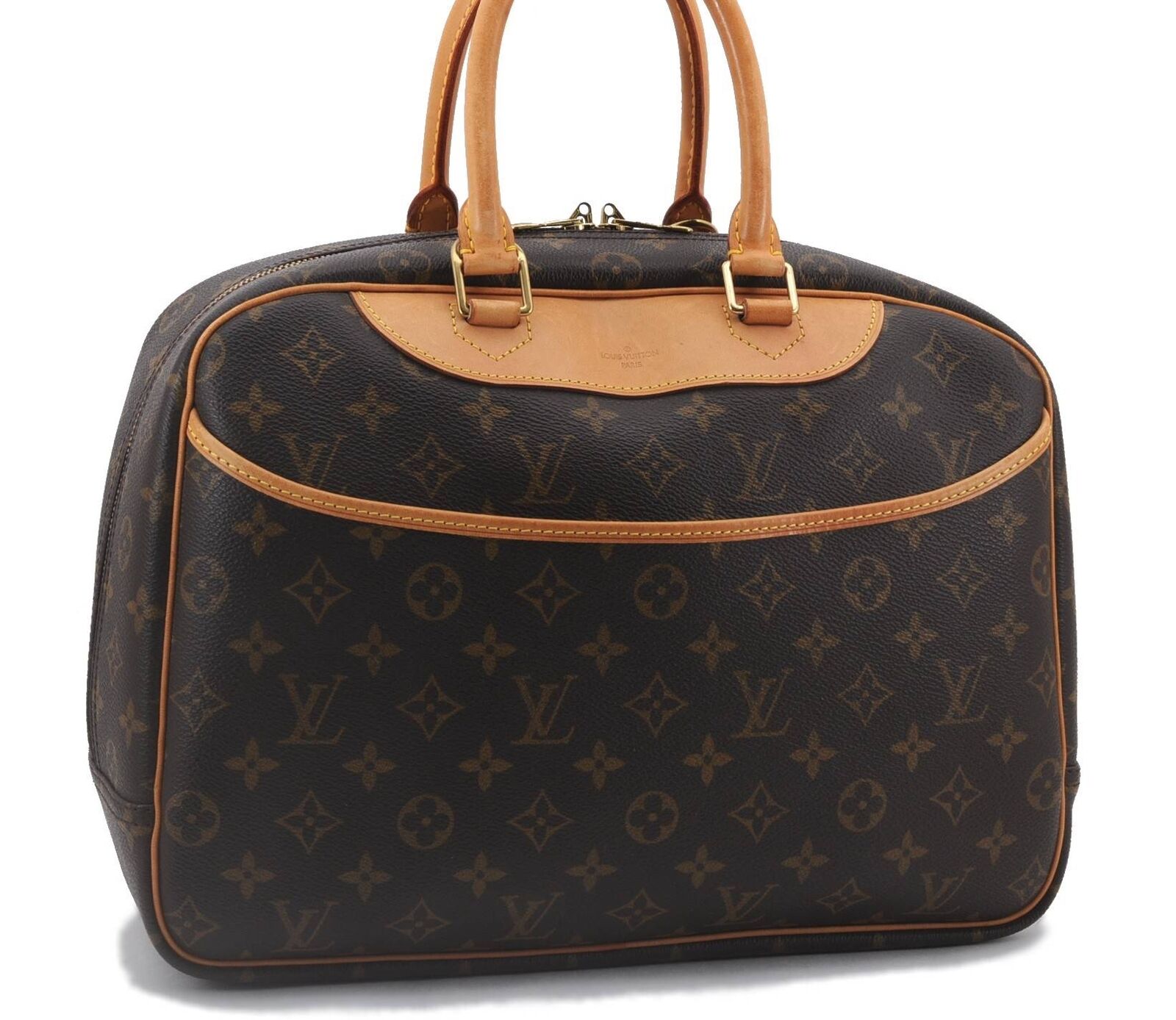 Authentic LOUIS VUITTON Monogram Deauville Hand Bag M47270 LV 0563B