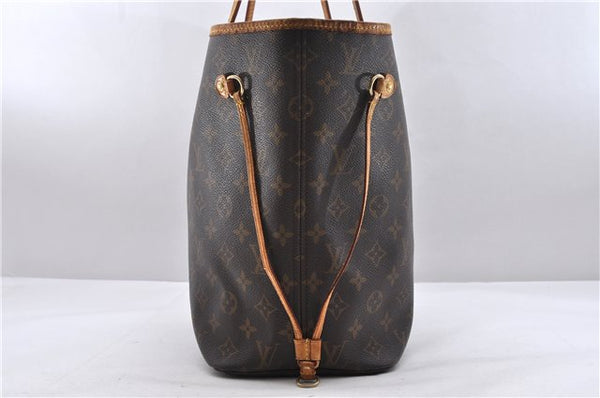 Authentic Louis Vuitton Monogram Neverfull MM Tote Bag M40156 LV 0563D