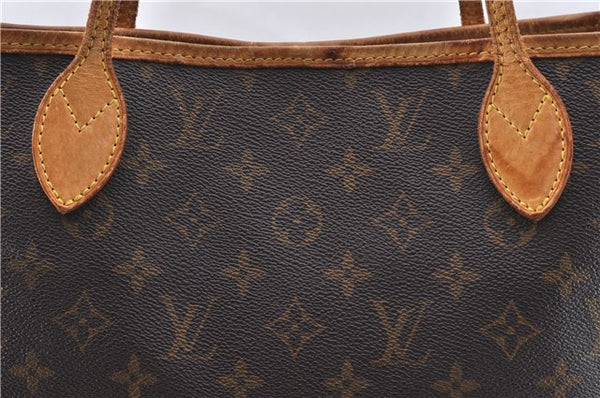 Authentic Louis Vuitton Monogram Neverfull MM Tote Bag M40156 LV 0563D