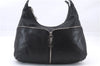 Authentic FENDI Vintage Shoulder Hand Bag Purse Leather Black 0563E