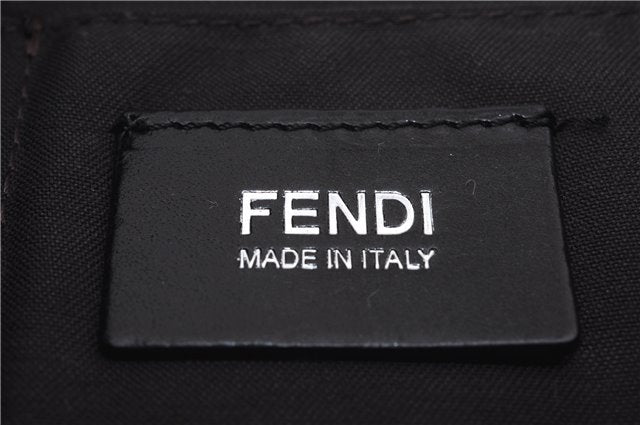 Authentic FENDI Vintage Shoulder Hand Bag Purse Leather Black 0563E