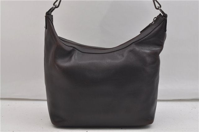 Authentic GUCCI Vintage Bamboo Shoulder Bag Purse Leather 0000531 Brown 0566E