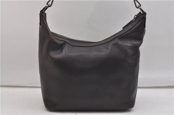 Authentic GUCCI Vintage Bamboo Shoulder Bag Purse Leather 0000531 Brown 0566E