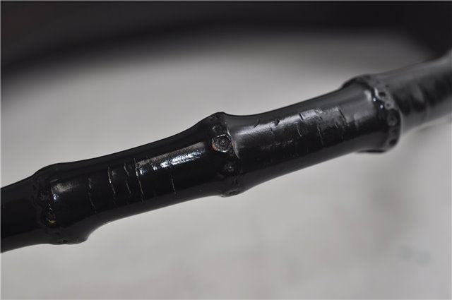 Authentic GUCCI Vintage Bamboo Shoulder Bag Purse Leather 0000531 Brown 0566E