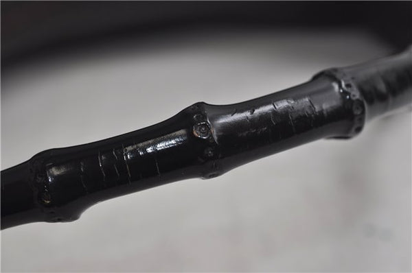 Authentic GUCCI Vintage Bamboo Shoulder Bag Purse Leather 0000531 Brown 0566E