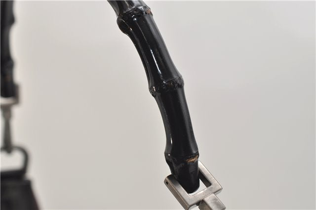 Authentic GUCCI Vintage Bamboo Shoulder Bag Purse Leather 0000531 Brown 0566E