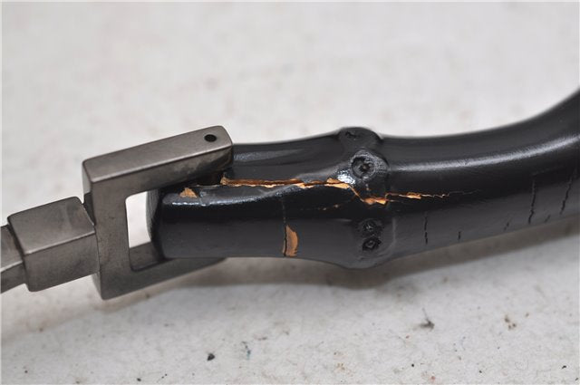 Authentic GUCCI Vintage Bamboo Shoulder Bag Purse Leather 0000531 Brown 0566E