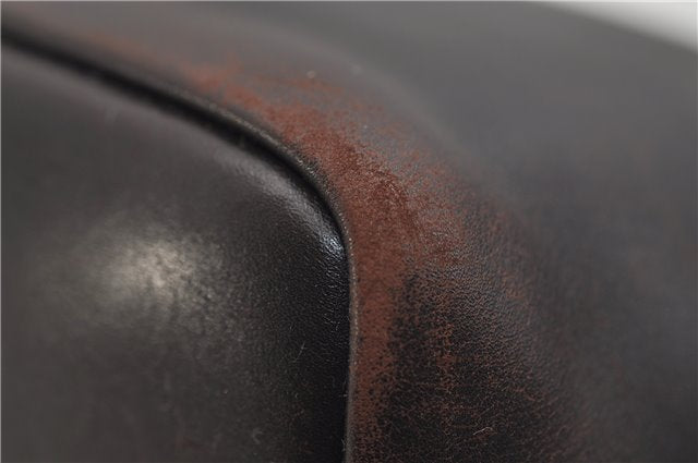 Authentic GUCCI Vintage Bamboo Shoulder Bag Purse Leather 0000531 Brown 0566E