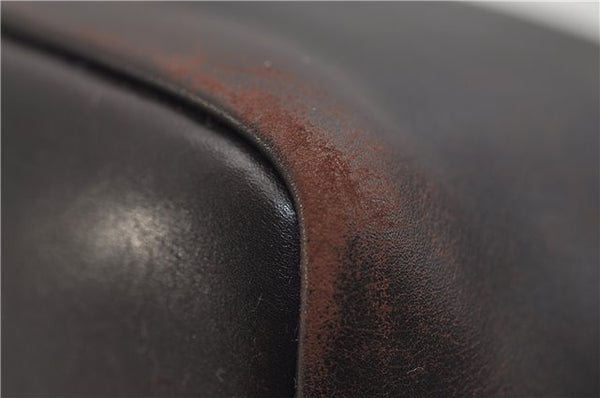 Authentic GUCCI Vintage Bamboo Shoulder Bag Purse Leather 0000531 Brown 0566E