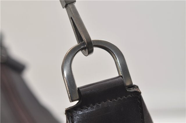 Authentic GUCCI Vintage Bamboo Shoulder Bag Purse Leather 0000531 Brown 0566E