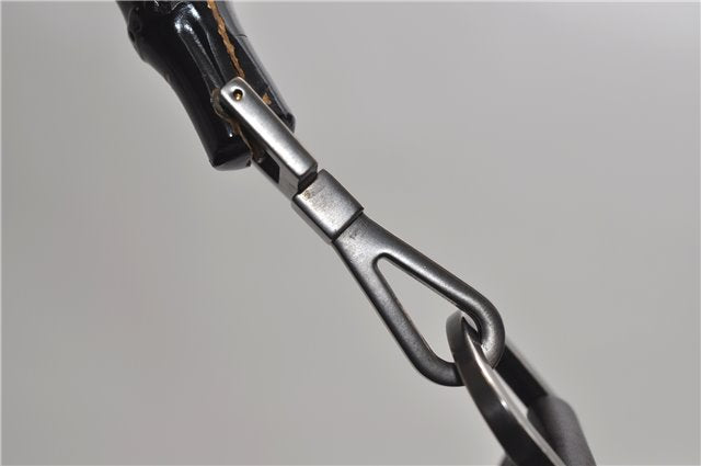 Authentic GUCCI Vintage Bamboo Shoulder Bag Purse Leather 0000531 Brown 0566E