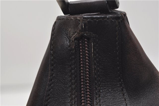 Authentic GUCCI Vintage Bamboo Shoulder Bag Purse Leather 0000531 Brown 0566E