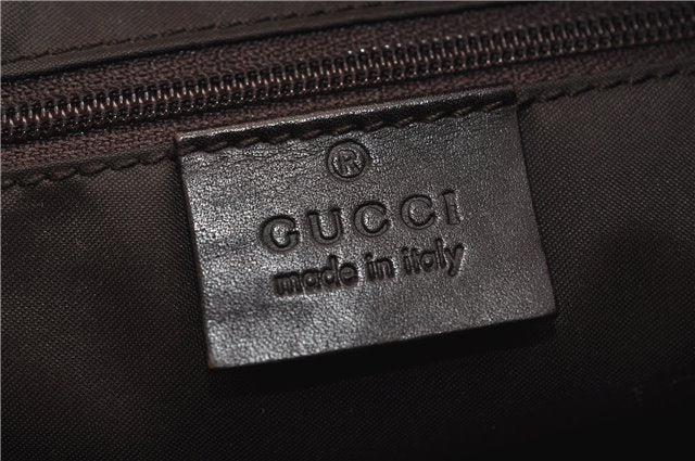 Authentic GUCCI Vintage Bamboo Shoulder Bag Purse Leather 0000531 Brown 0566E