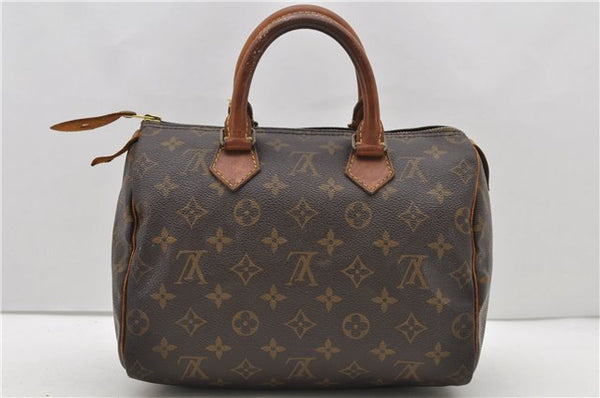Authentic Louis Vuitton Monogram Speedy 25 Hand Bag M41528 LV 0567D