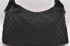 Authentic GUCCI Vintage Shoulder Hand Bag GG Canvas Leather 115867 Black 0567E