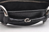 Authentic GUCCI Vintage Shoulder Hand Bag GG Canvas Leather 115867 Black 0567E