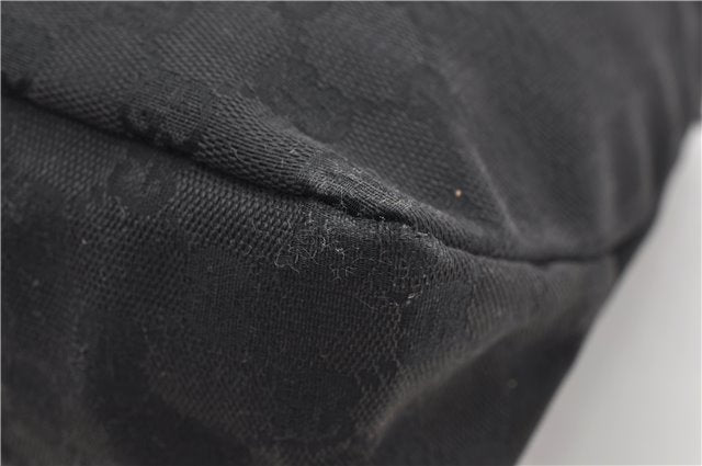 Authentic GUCCI Vintage Shoulder Hand Bag GG Canvas Leather 115867 Black 0567E