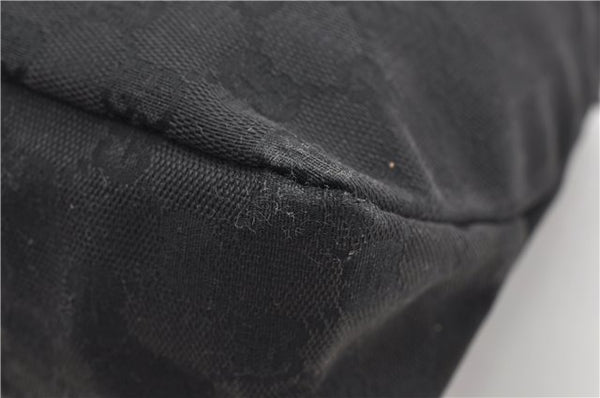 Authentic GUCCI Vintage Shoulder Hand Bag GG Canvas Leather 115867 Black 0567E