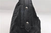 Authentic GUCCI Vintage Shoulder Hand Bag GG Canvas Leather 115867 Black 0567E