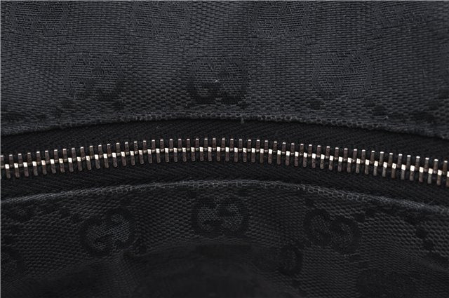 Authentic GUCCI Vintage Shoulder Hand Bag GG Canvas Leather 115867 Black 0567E