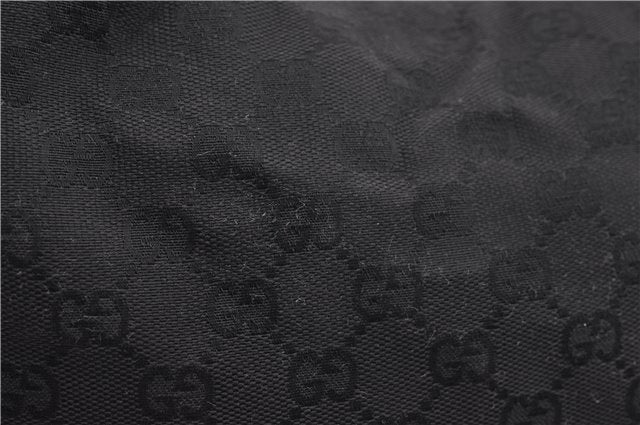 Authentic GUCCI Vintage Shoulder Hand Bag GG Canvas Leather 115867 Black 0567E