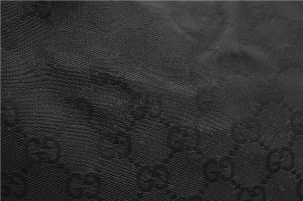 Authentic GUCCI Vintage Shoulder Hand Bag GG Canvas Leather 115867 Black 0567E