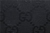 Authentic GUCCI Vintage Shoulder Hand Bag GG Canvas Leather 115867 Black 0567E