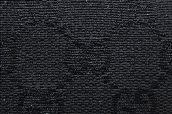 Authentic GUCCI Vintage Shoulder Hand Bag GG Canvas Leather 115867 Black 0567E