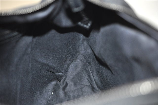 Authentic GUCCI Vintage Shoulder Hand Bag GG Canvas Leather 115867 Black 0567E