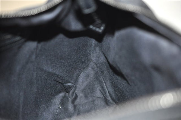 Authentic GUCCI Vintage Shoulder Hand Bag GG Canvas Leather 115867 Black 0567E