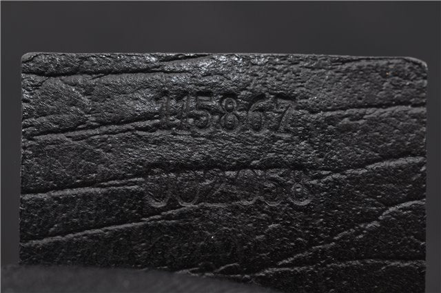 Authentic GUCCI Vintage Shoulder Hand Bag GG Canvas Leather 115867 Black 0567E