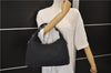 Authentic GUCCI Vintage Shoulder Hand Bag GG Canvas Leather 115867 Black 0567E