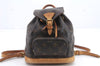 Authentic Louis Vuitton Monogram Montsouris PM Backpack M51137 LV 0570D