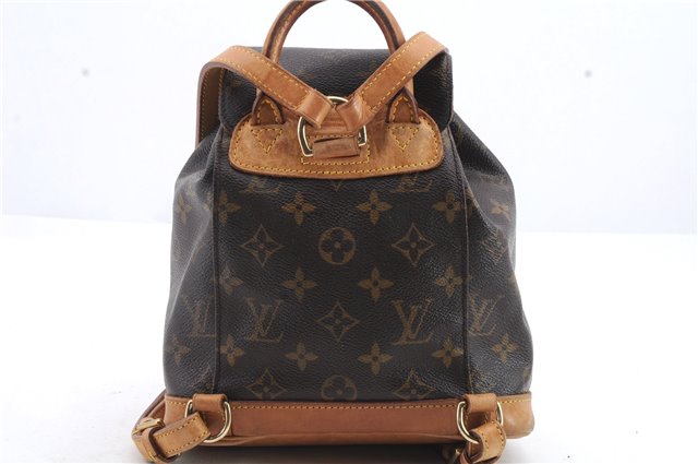 Authentic Louis Vuitton Monogram Montsouris PM Backpack M51137 LV 0570D