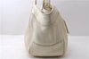 Authentic PRADA VIT DAINO Leather Shoulder Hand Bag B3601 Ivory 0574D