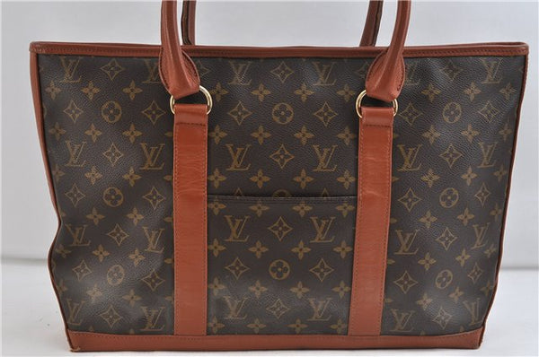 Auth Louis Vuitton Monogram Sac Weekend PM Vintage Tote Hand Bag M42425 LV 0578D