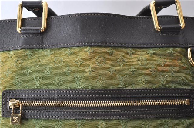 Auth Louis Vuitton Monogram Mini Lucille GM Hand Tote Bag M92681 Green LV 0579D