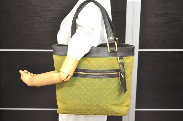 Auth Louis Vuitton Monogram Mini Lucille GM Hand Tote Bag M92681 Green LV 0579D