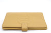 Authentic CHANEL Caviar Skin Organizer Notebook Cover Yellow 0582D