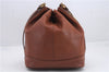 Authentic Burberrys Vintage Leather Shoulder Cross Body Bag Purse Brown 0588D