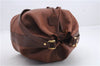 Authentic Burberrys Vintage Leather Shoulder Cross Body Bag Purse Brown 0588D