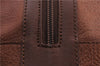 Authentic Burberrys Vintage Leather Shoulder Cross Body Bag Purse Brown 0588D